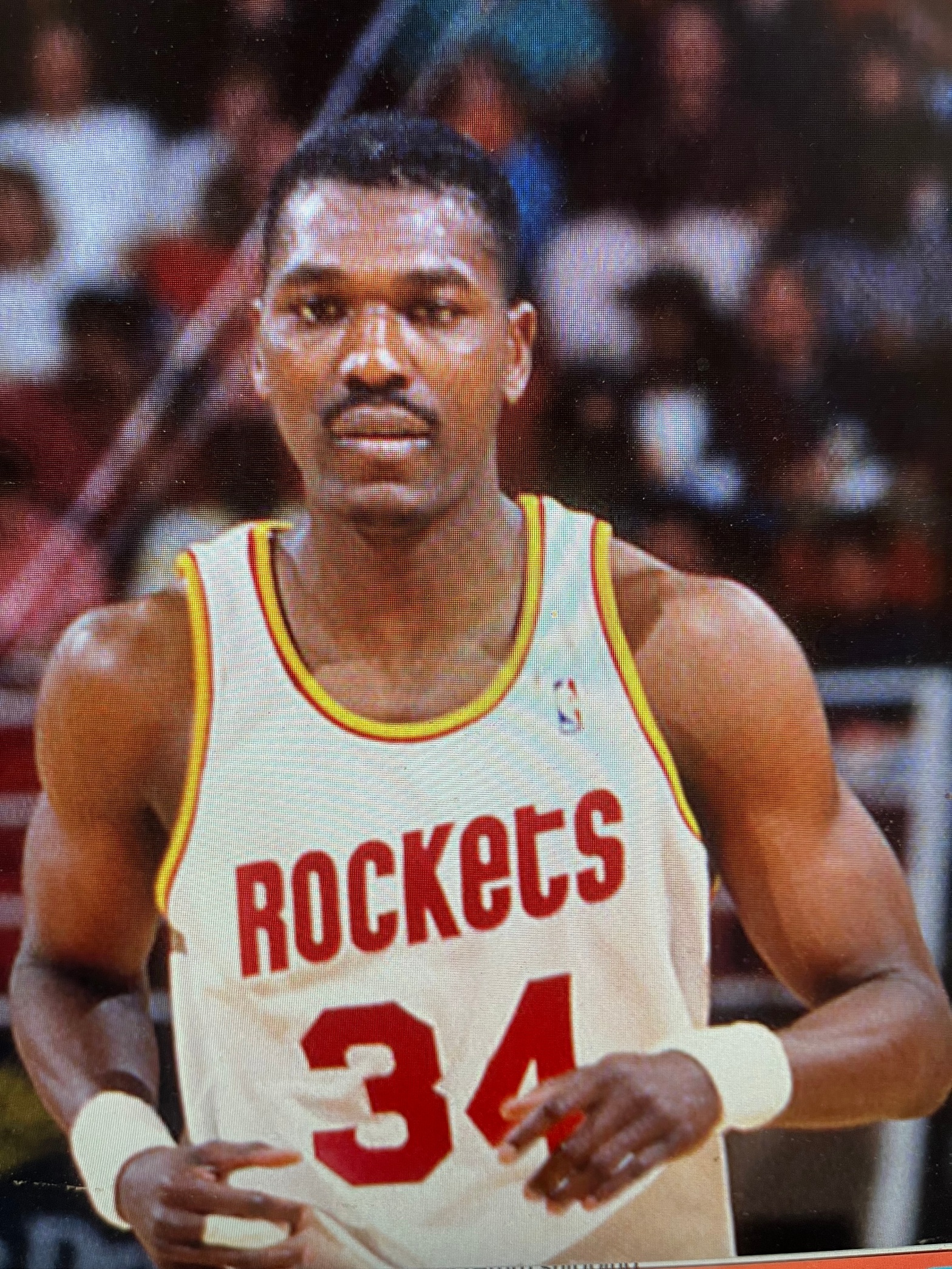 Vintage Houston Rockets NBA Jersey 34 Olajuwon Champion 90s 